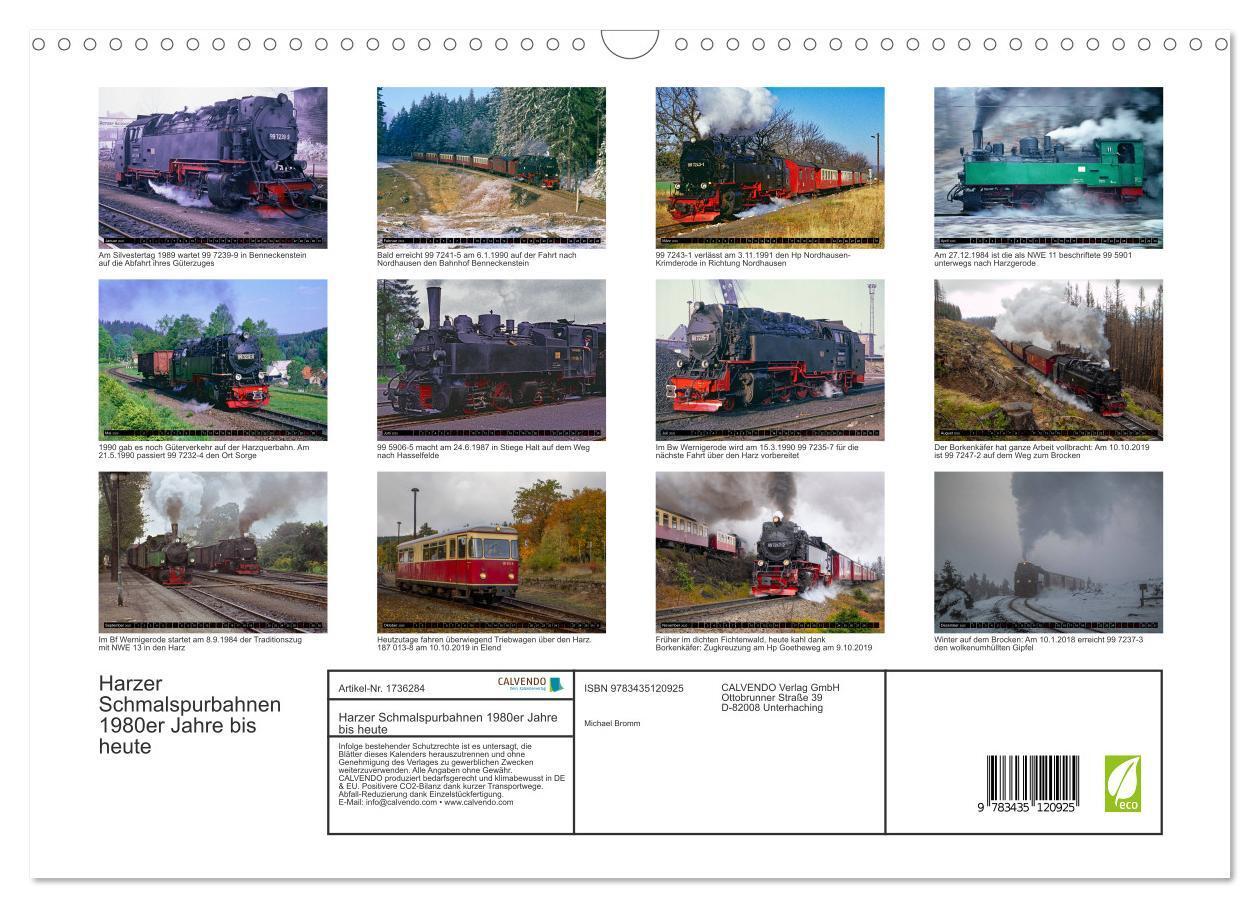 Bild: 9783435120925 | Harzer Schmalspurbahnen 1980er Jahre bis heute (Wandkalender 2025...