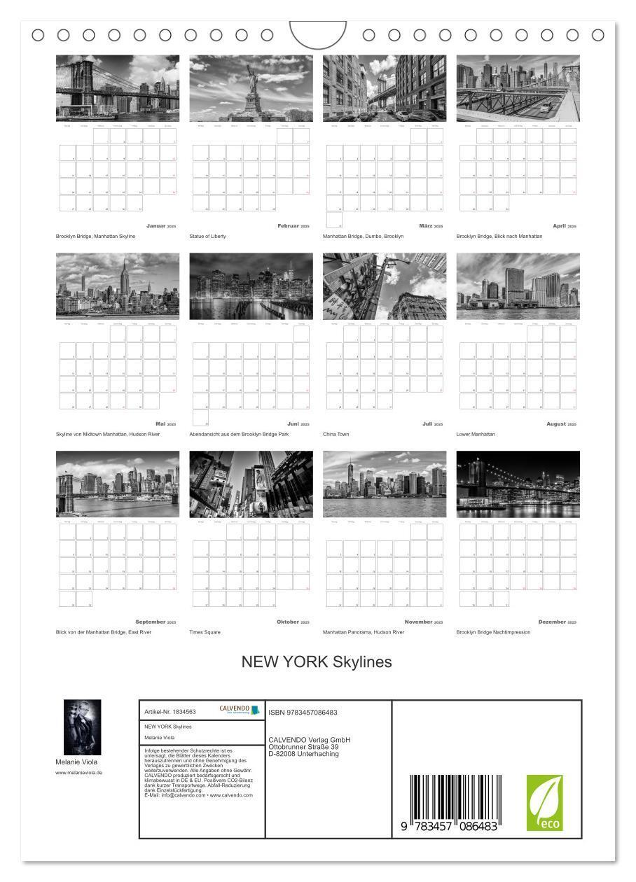 Bild: 9783457086483 | NEW YORK Skylines (Wandkalender 2025 DIN A4 hoch), CALVENDO...