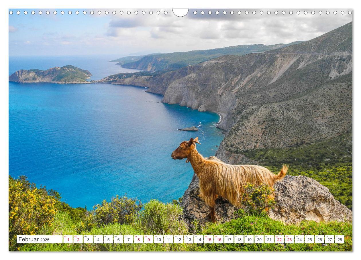 Bild: 9783383979408 | Kefalonia, Inseltraum in Blau (Wandkalender 2025 DIN A3 quer),...