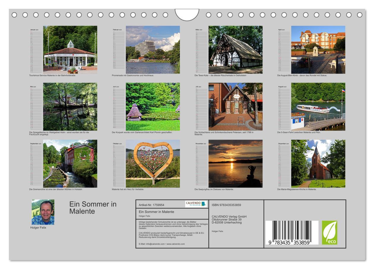 Bild: 9783435353859 | Ein Sommer in Malente (Wandkalender 2025 DIN A4 quer), CALVENDO...