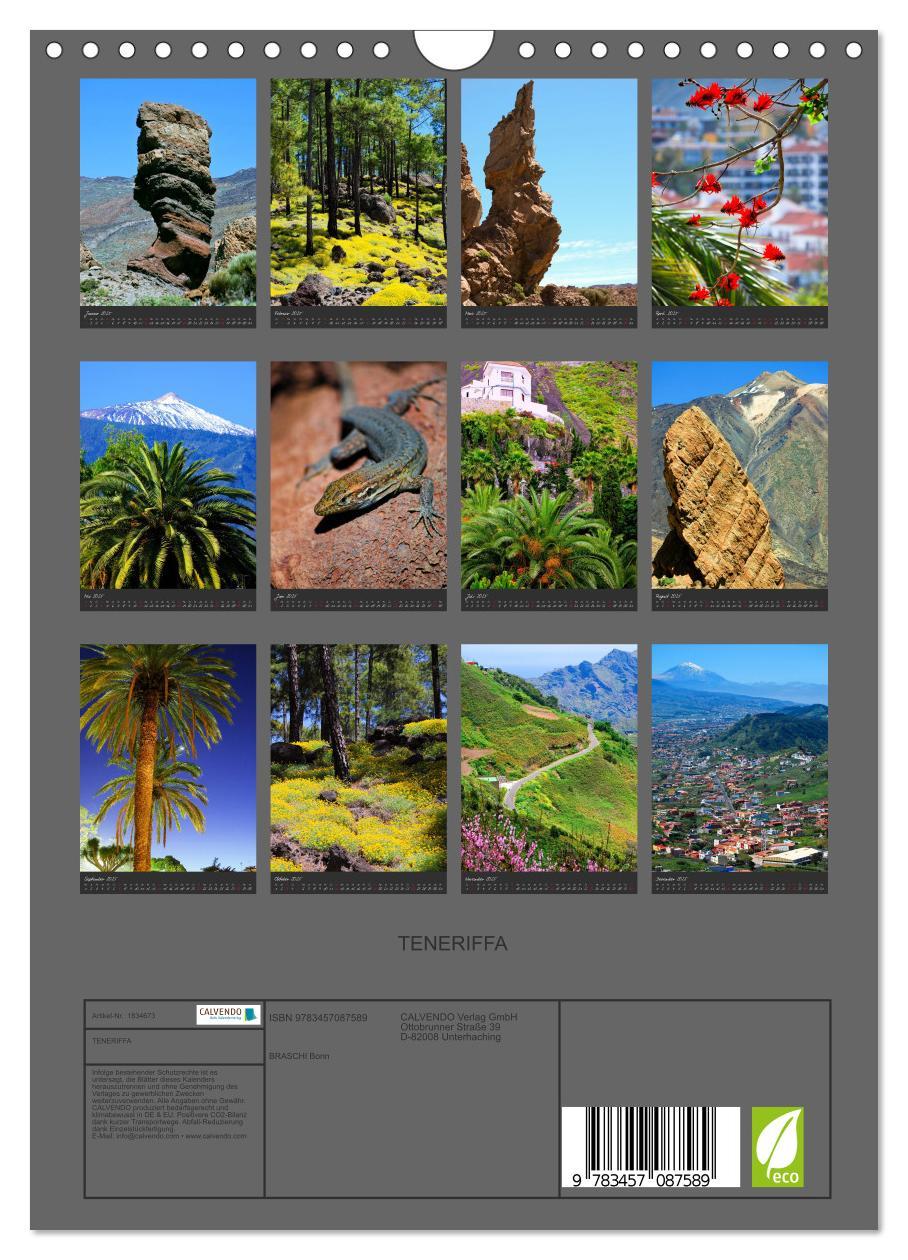 Bild: 9783457087589 | TENERIFFA (Wandkalender 2025 DIN A4 hoch), CALVENDO Monatskalender