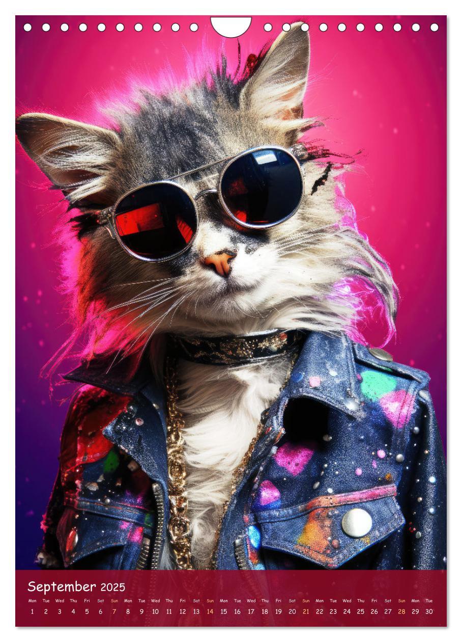 Bild: 9781325980161 | Crazy gangster cats (Wall Calendar 2025 DIN A4 portrait), CALVENDO...