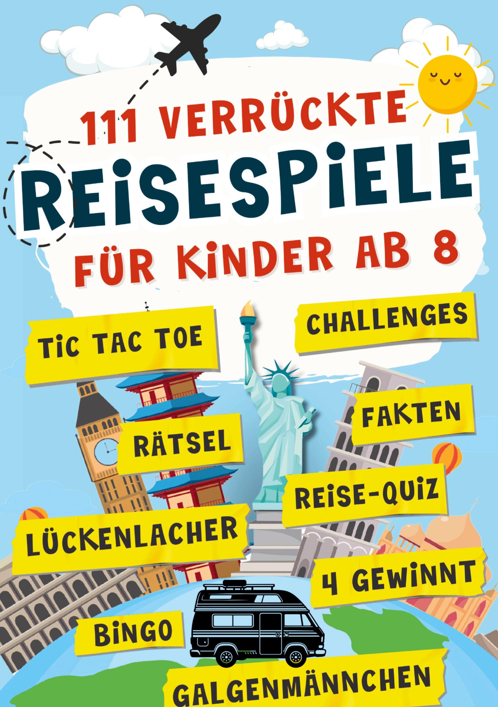 Cover: 9783910890985 | 111 verrückte Reisespiele für Kinder | Rudi Rätsel | Taschenbuch