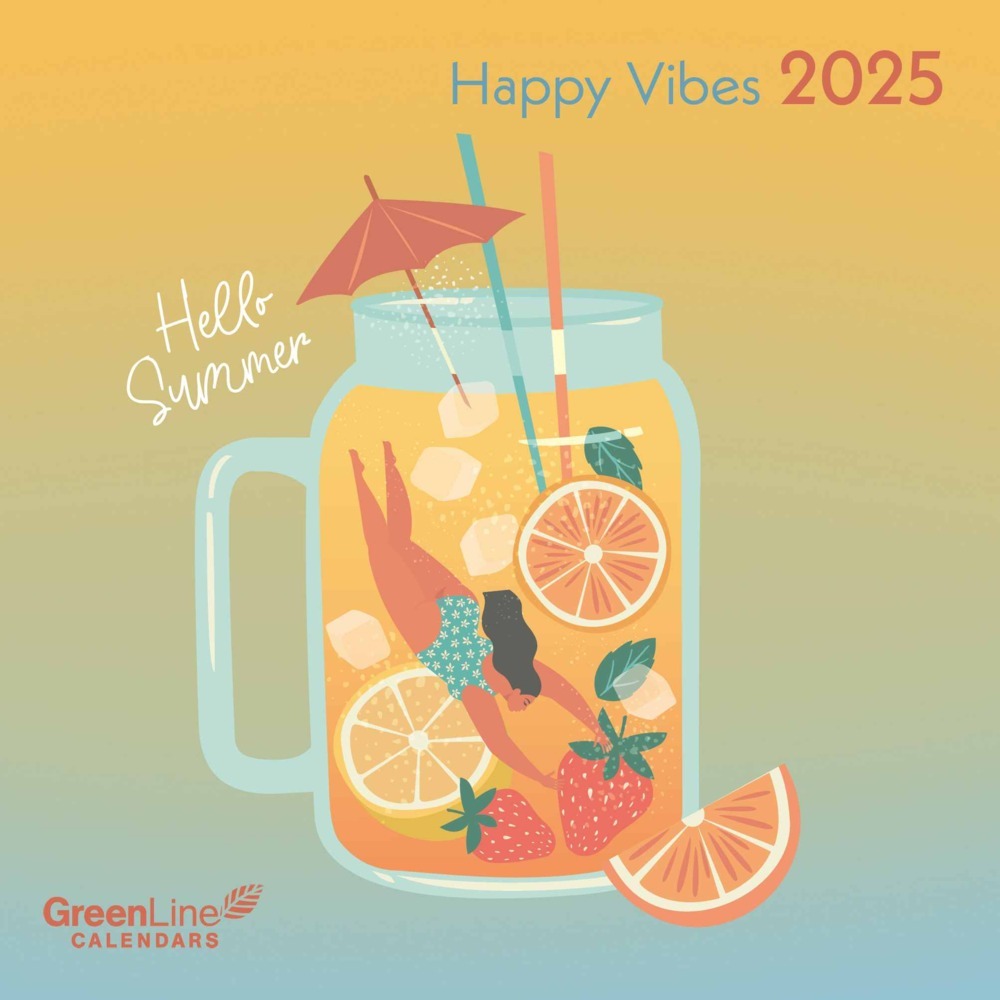 Cover: 4002725981745 | GreenLine - Happy Vibes 2025 Broschürenkalender, 30x30cm,...