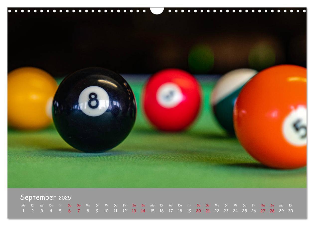 Bild: 9783435214389 | Freizeit Billard - Queue, Kugeln, Kreide und Tisch (Wandkalender...