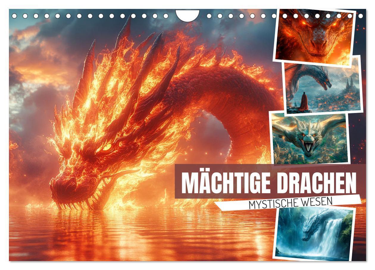 Cover: 9783457181447 | MÄCHTIGE DRACHEN Mystische Wesen (Wandkalender 2025 DIN A4 quer),...