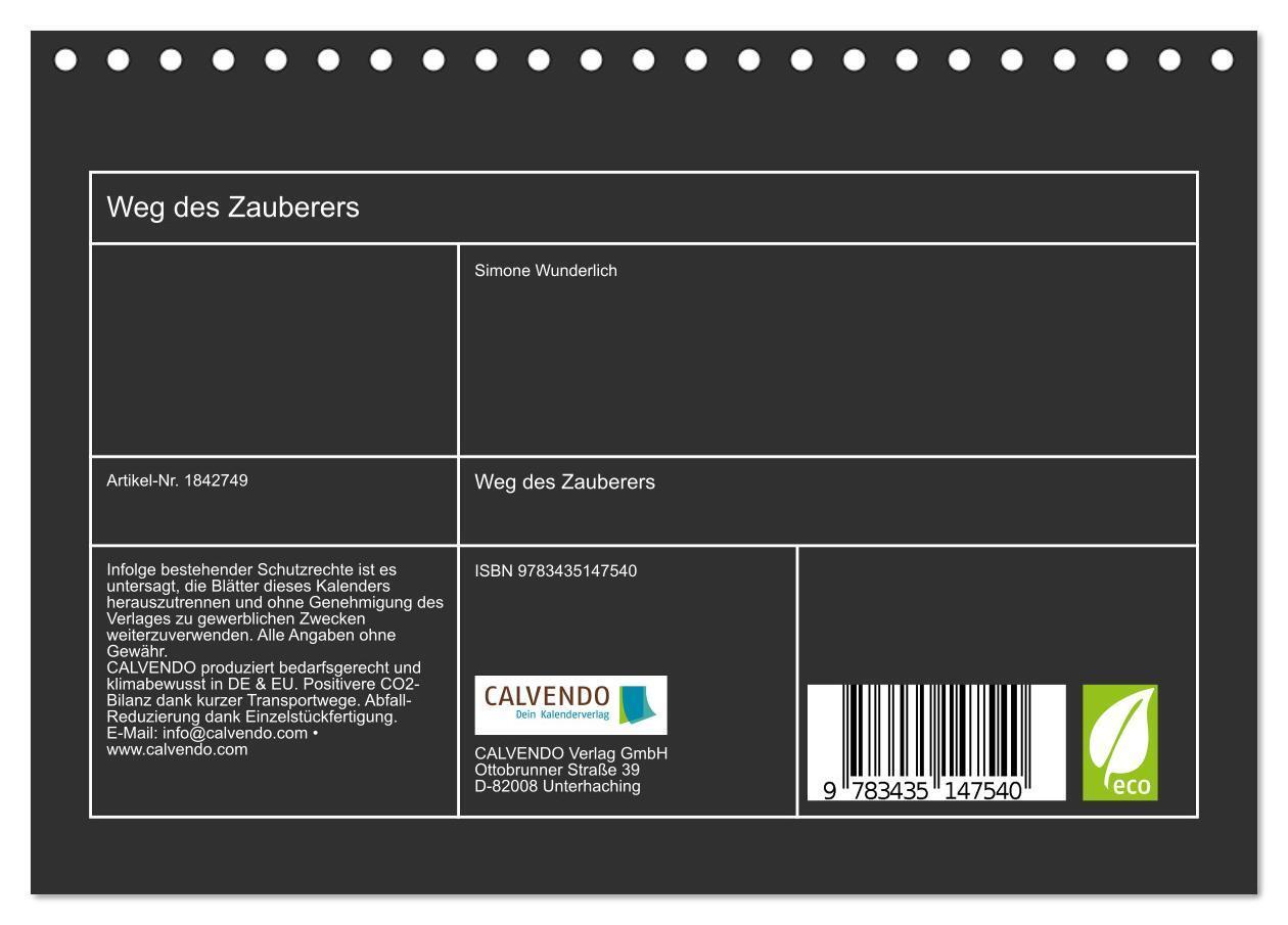 Bild: 9783435147540 | Weg des Zauberers (Tischkalender 2025 DIN A5 quer), CALVENDO...