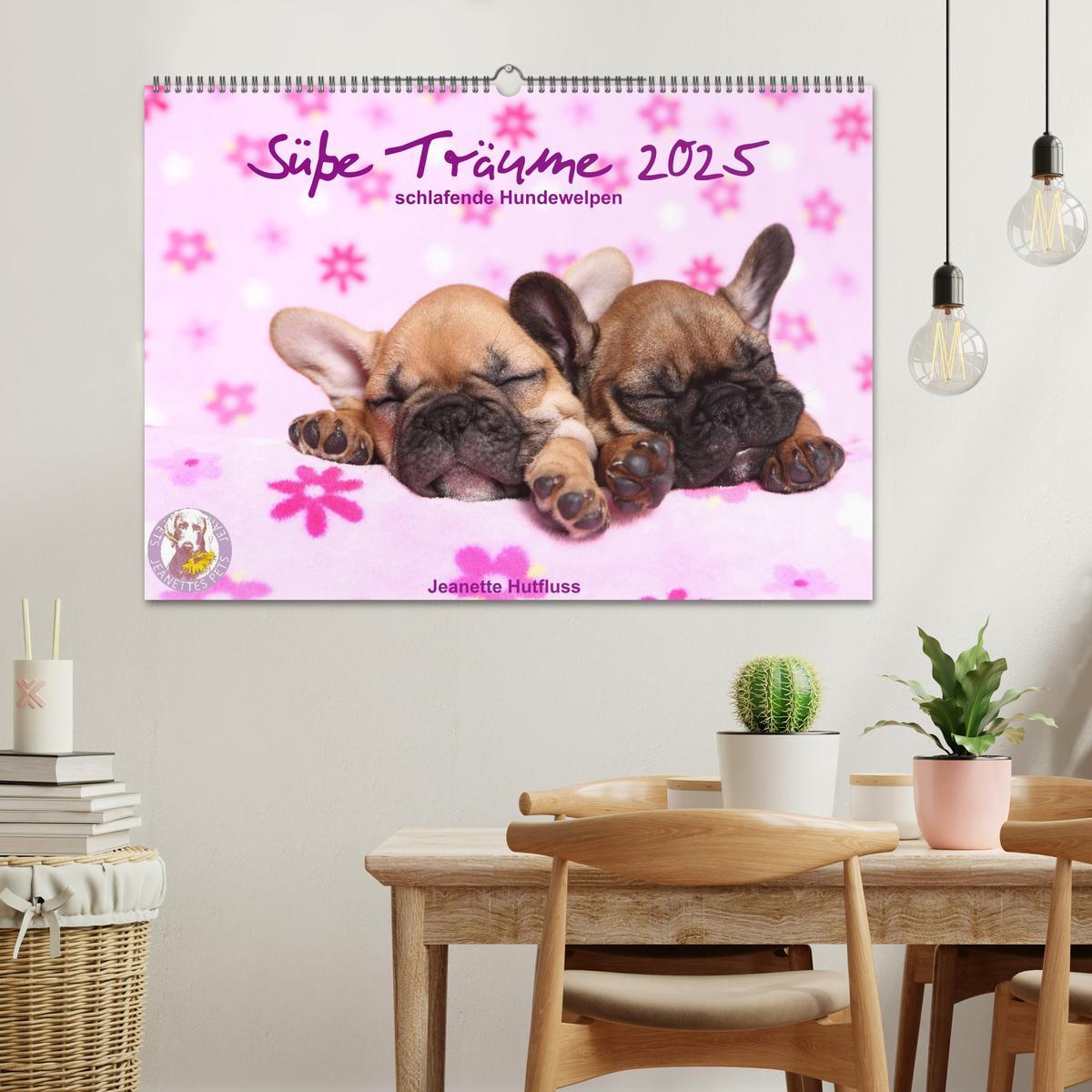 Bild: 9783435159338 | Süße Träume 2025 - schlafende Hundewelpen (Wandkalender 2025 DIN A2...