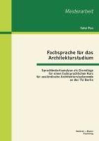 Cover: 9783955490782 | Fachsprache für das Architekturstudium: Sprachbedarfsanalyse als...