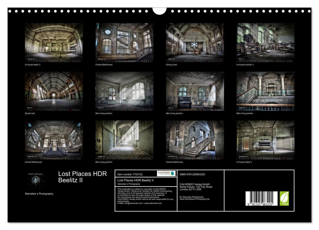 Bild: 9781325963225 | Lost Places HDR Beelitz II (Wall Calendar 2025 DIN A3 landscape),...