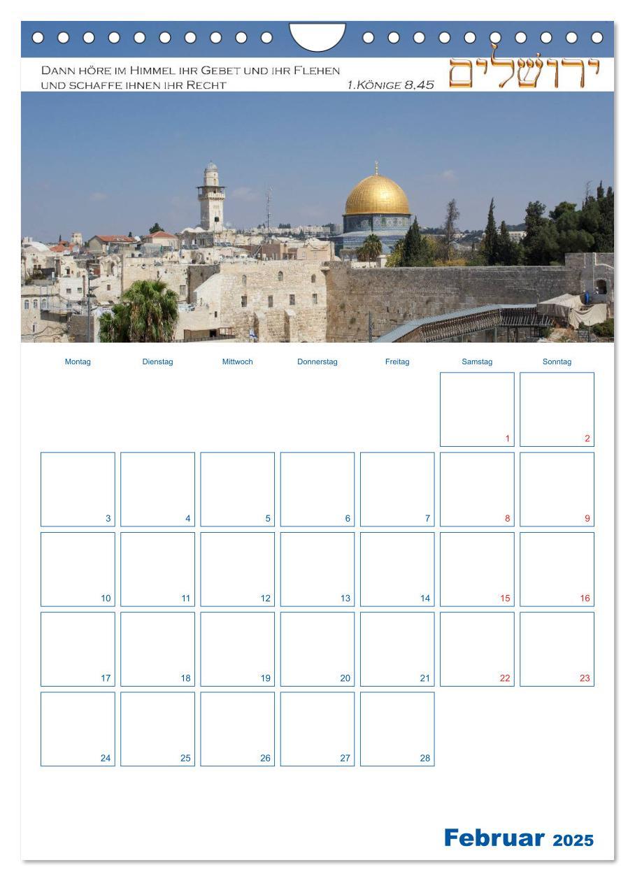 Bild: 9783457026823 | Jerusalem Kalender mit Bibelworten und Planer! (Wandkalender 2025...