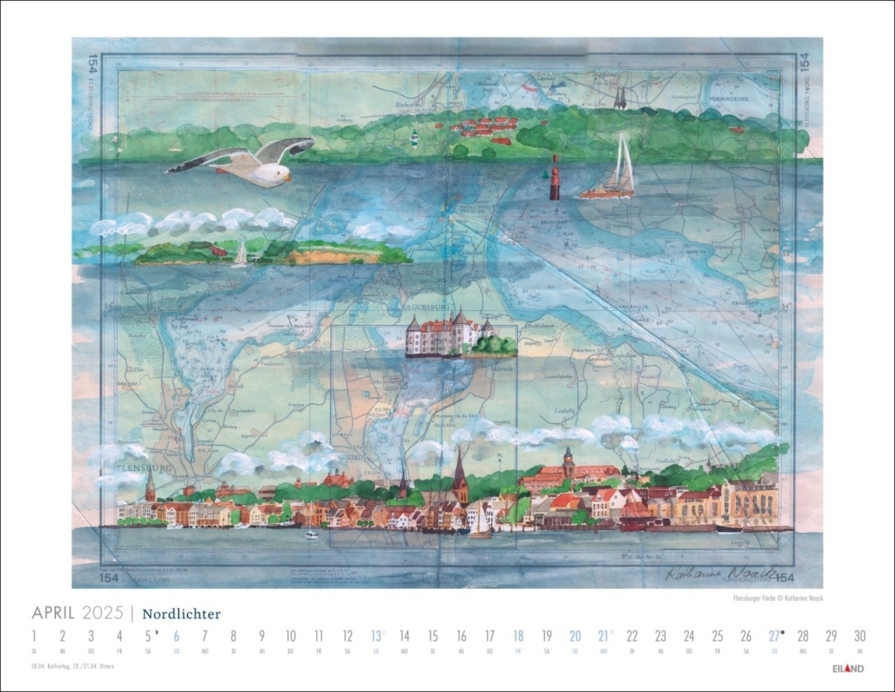 Bild: 9783964023667 | Nordlichter - See(h)karten Kalender 2025 | Katharina Noack | Kalender