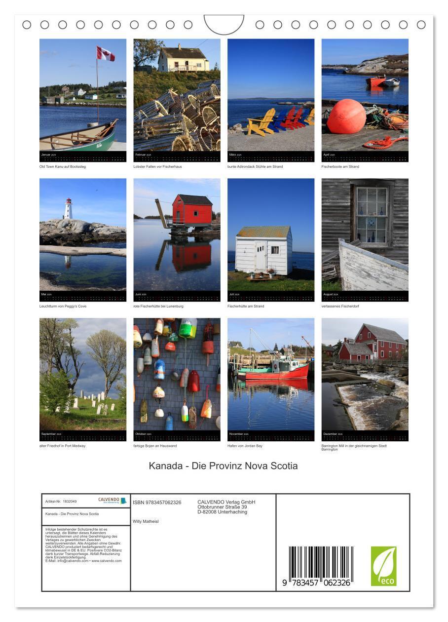 Bild: 9783457062326 | Kanada - Die Provinz Nova Scotia (Wandkalender 2025 DIN A4 hoch),...