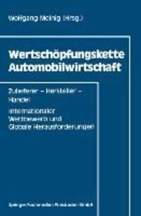 Cover: 9783409131704 | Wertschöpfungskette Automobilwirtschaft | Wolfgang Meinig | Buch