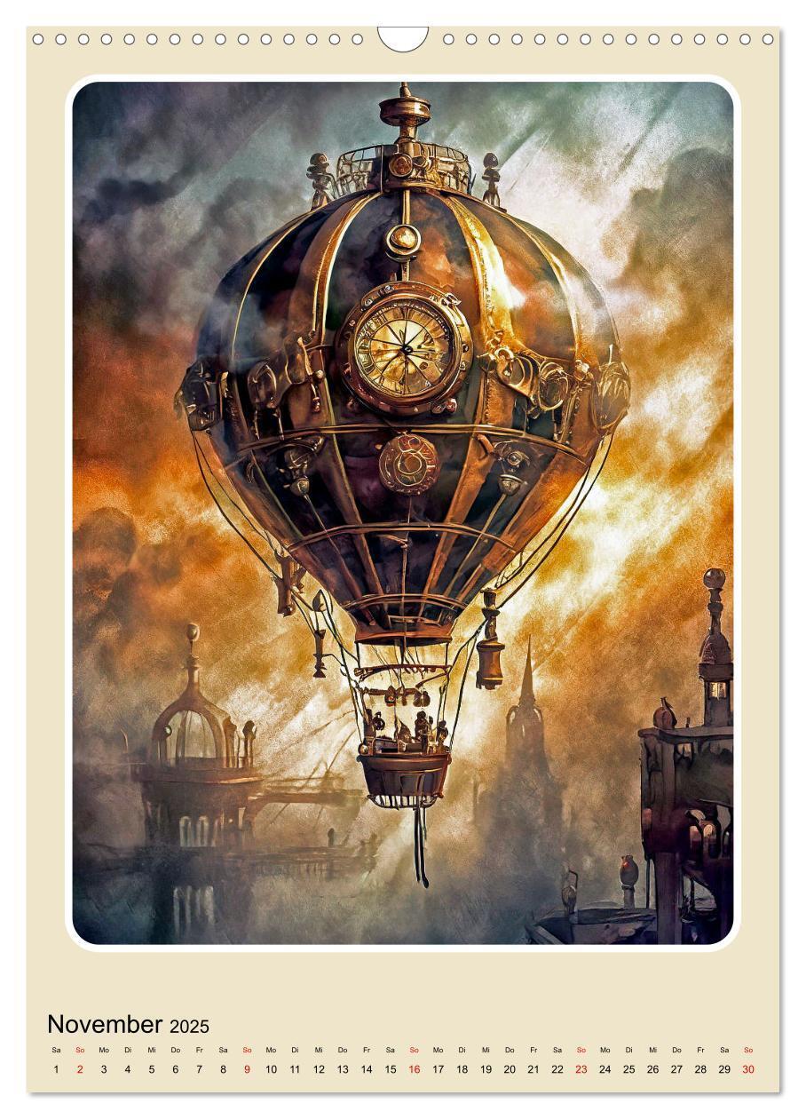 Bild: 9783383801709 | Steampunk Mobilität (Wandkalender 2025 DIN A3 hoch), CALVENDO...