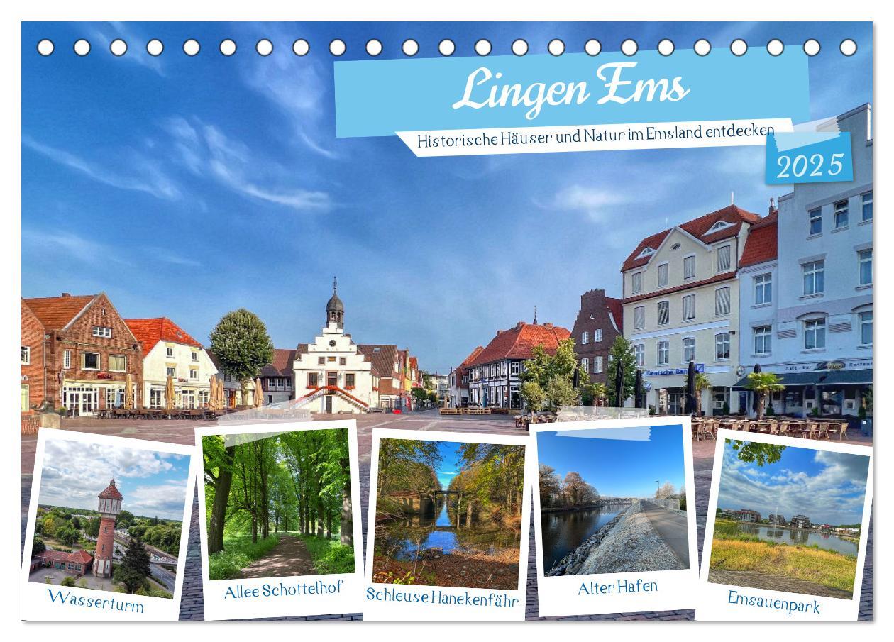 Cover: 9783383868719 | Lingen Ems (Tischkalender 2025 DIN A5 quer), CALVENDO Monatskalender