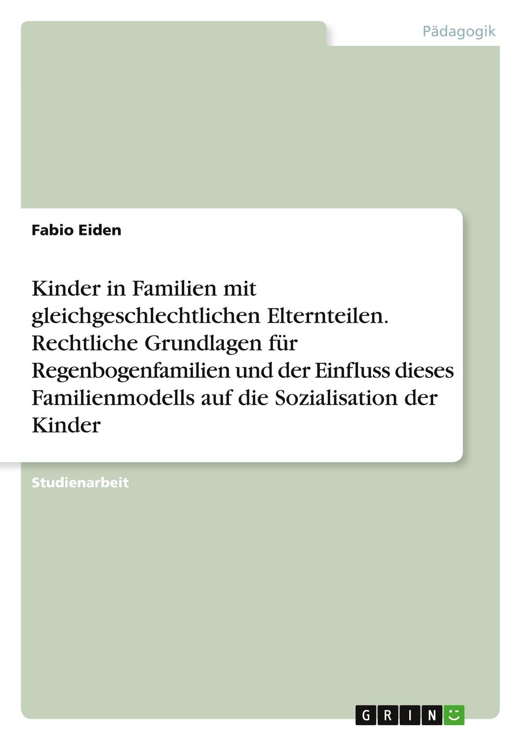 Cover: 9783346910585 | Kinder in Familien mit gleichgeschlechtlichen Elternteilen....