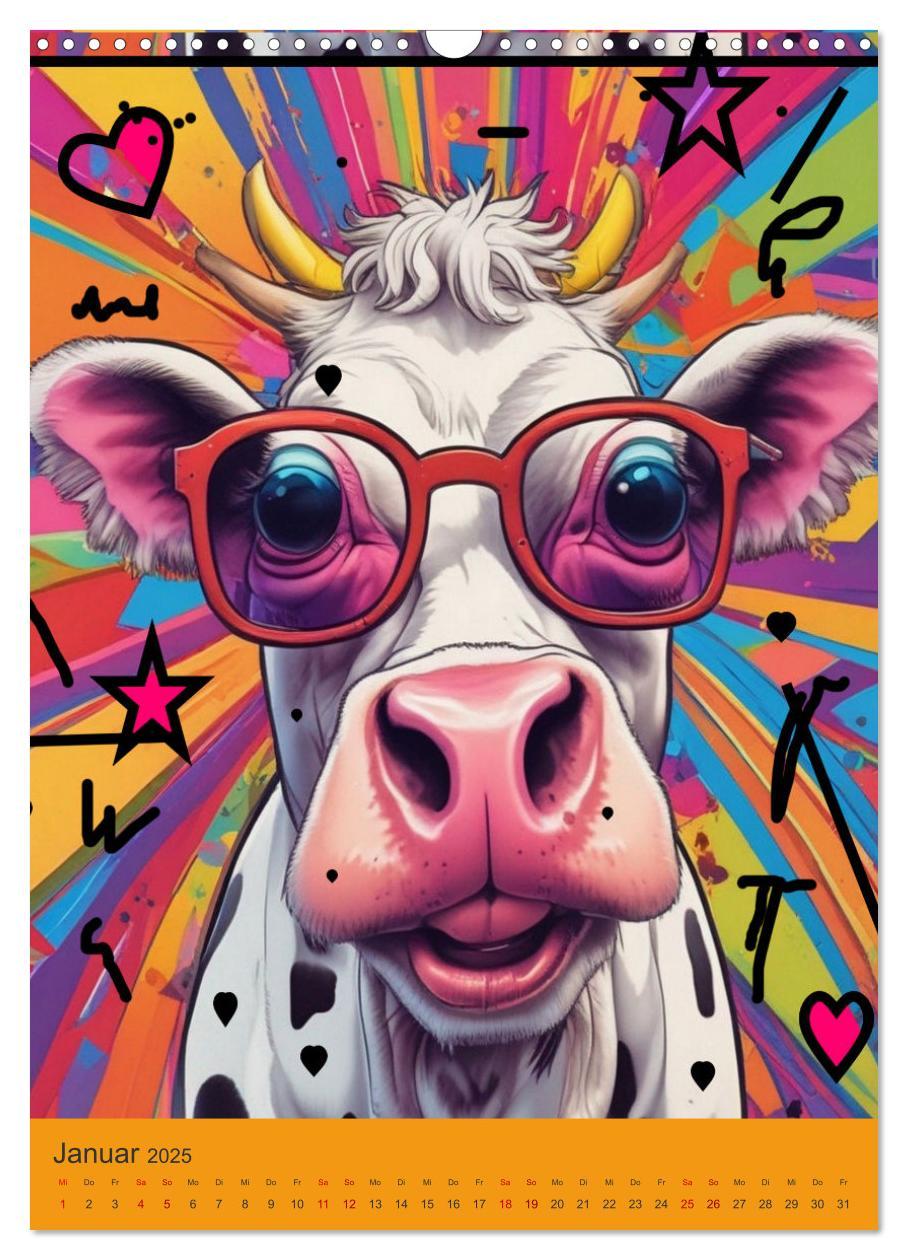 Bild: 9783457176467 | Coole Tiere der Pop Art (Wandkalender 2025 DIN A3 hoch), CALVENDO...