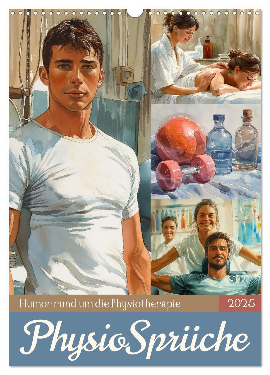 Cover: 9783457132227 | Physiosprüche (Wandkalender 2025 DIN A3 hoch), CALVENDO Monatskalender