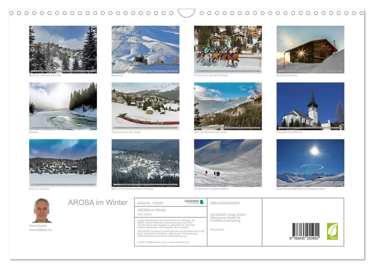 Bild: 9783435255955 | AROSA im Winter (Wandkalender 2025 DIN A3 quer), CALVENDO...