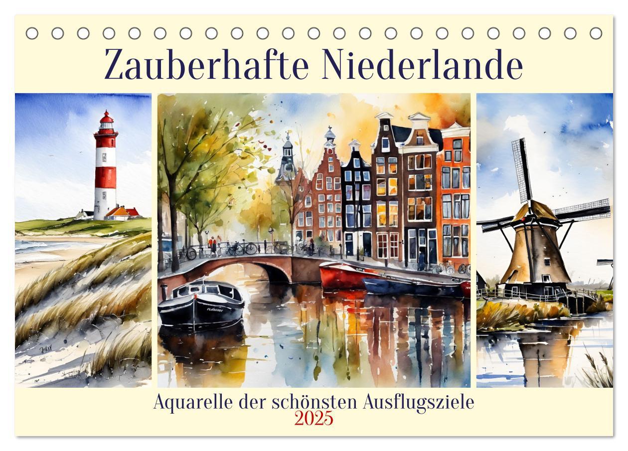 Cover: 9783457180891 | Zauberhafte Niederlande (Tischkalender 2025 DIN A5 quer), CALVENDO...