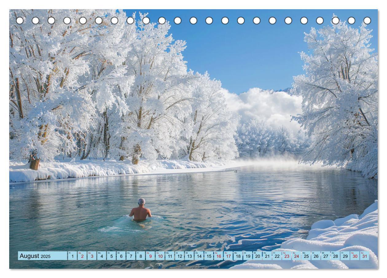 Bild: 9783383814983 | Eisbaden (Tischkalender 2025 DIN A5 quer), CALVENDO Monatskalender