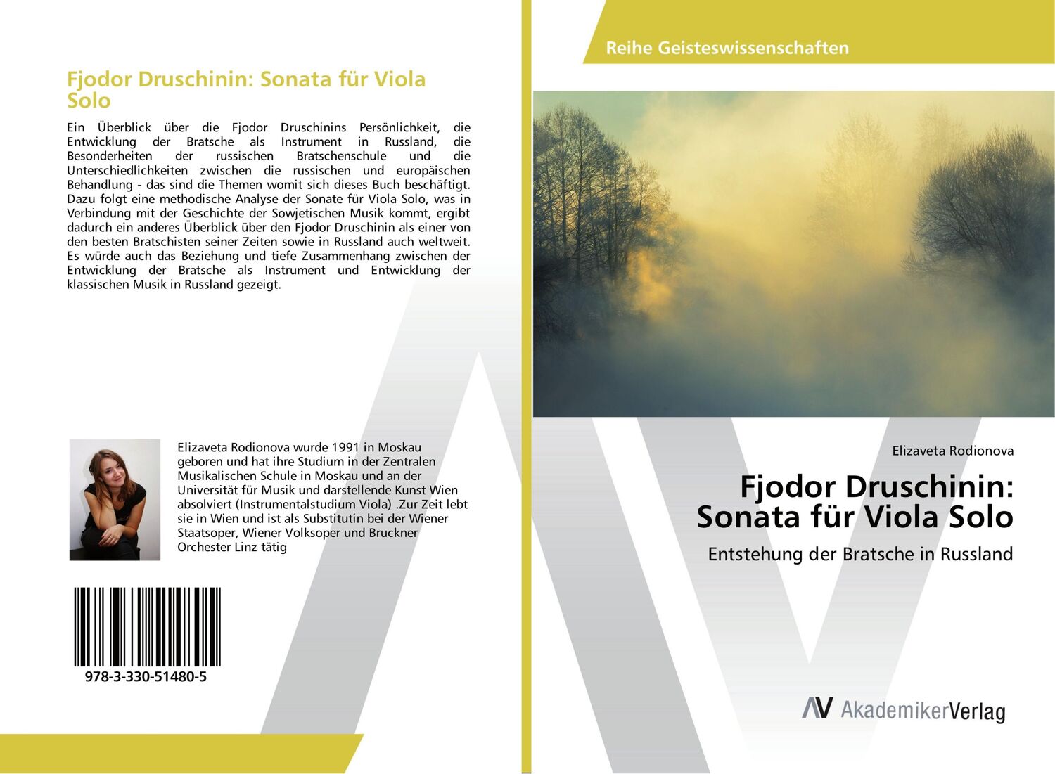 Cover: 9783330514805 | Fjodor Druschinin: Sonata für Viola Solo | Elizaveta Rodionova | Buch