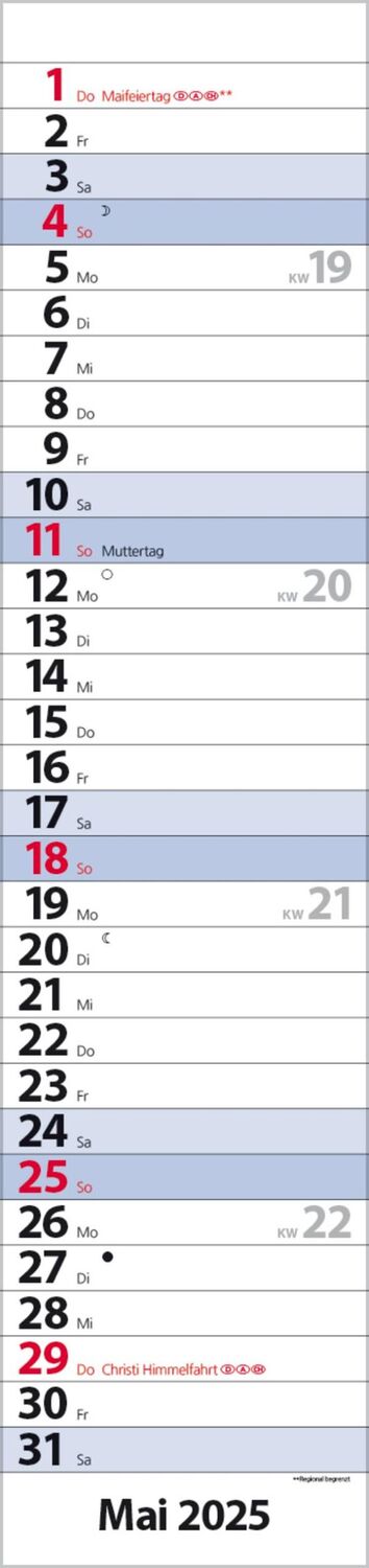 Bild: 9783731879619 | Streifenplaner Compact Blau 2025 | Verlag Korsch | Kalender | 13 S.