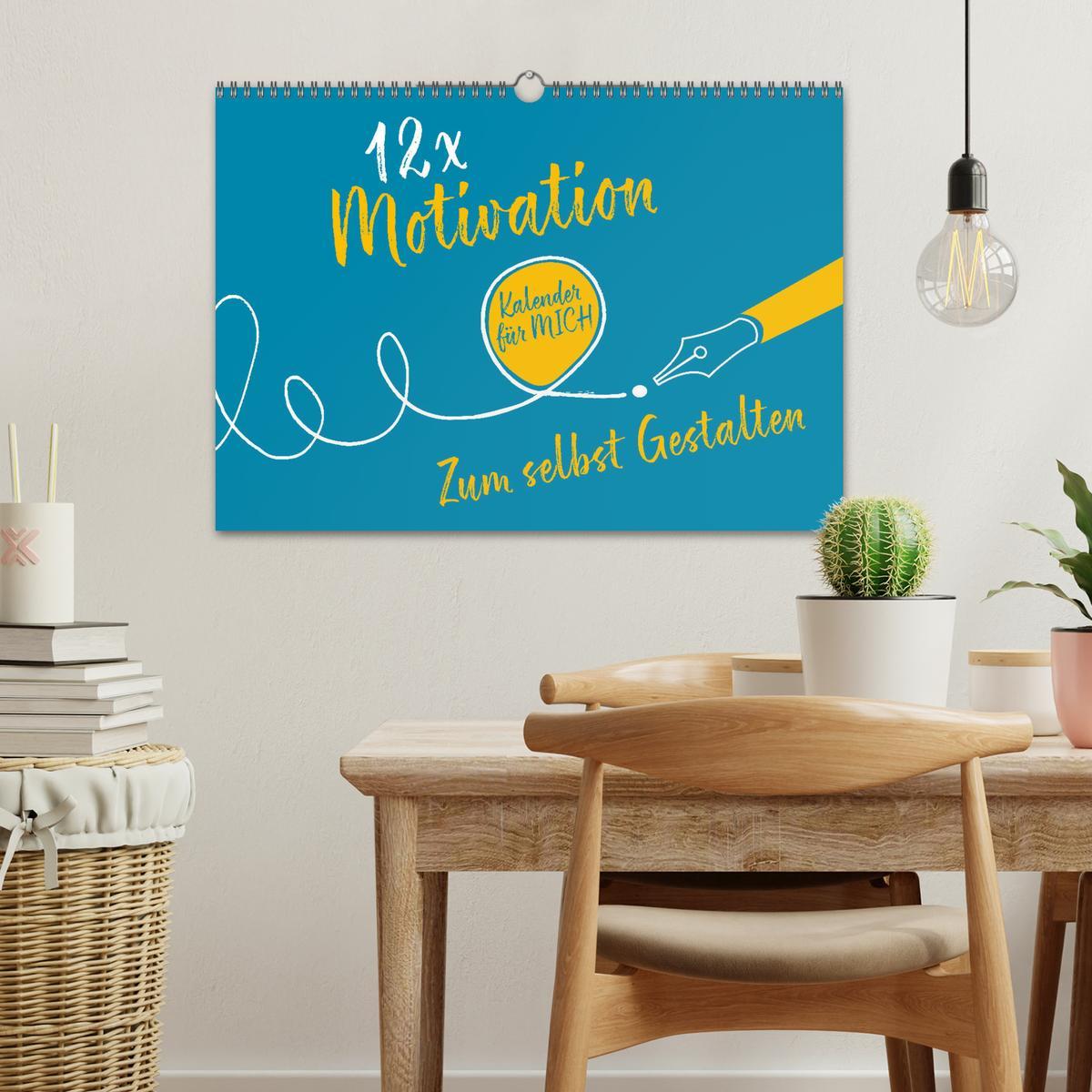 Bild: 9783383891526 | 12 x Motivation - Bastelkalender (Wandkalender 2025 DIN A3 quer),...