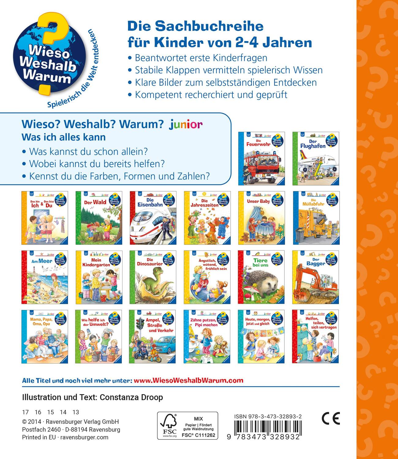 Rückseite: 9783473328932 | Wieso? Weshalb? Warum? junior, Band 14: Was ich alles kann | Droop