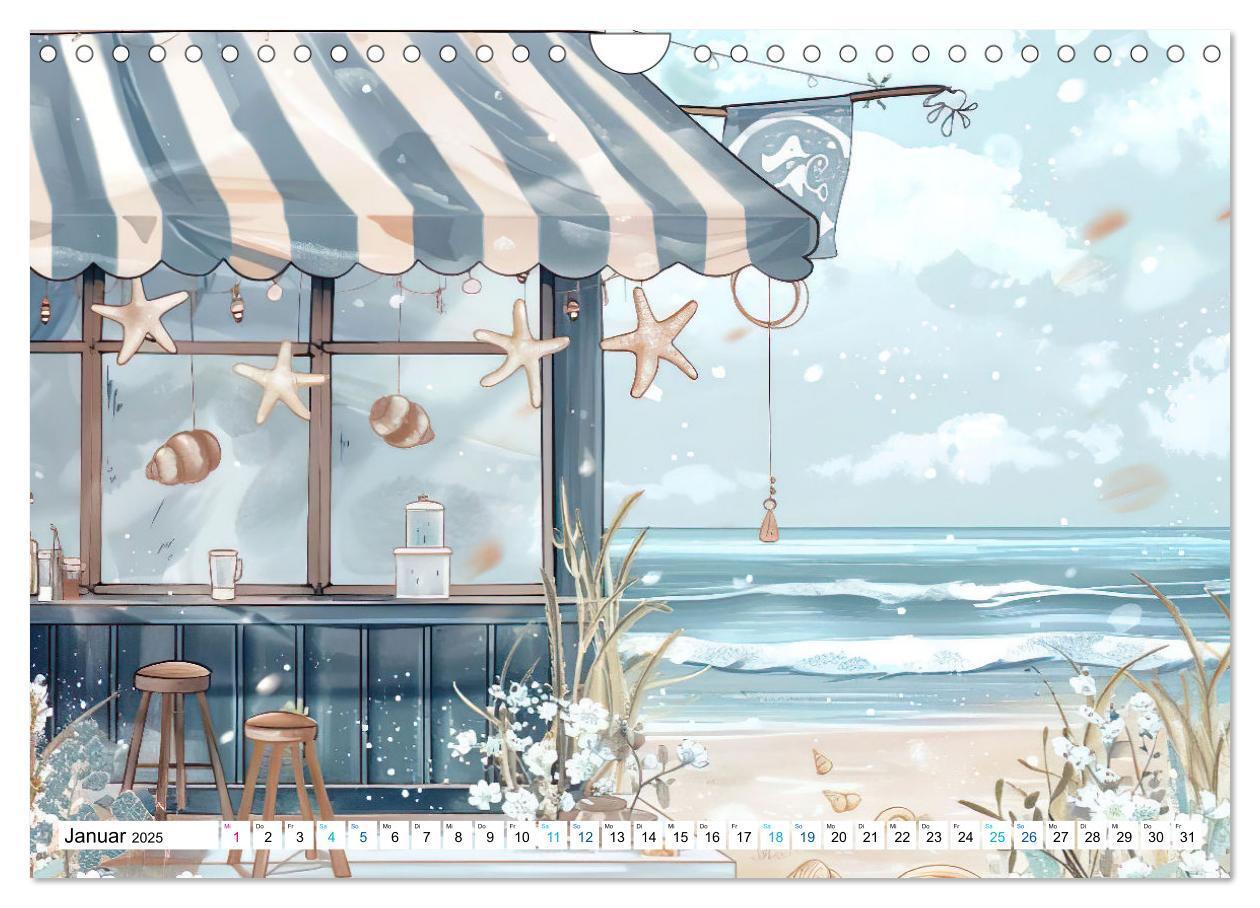 Bild: 9783457170335 | Strandträume in Aquarell (Wandkalender 2025 DIN A4 quer), CALVENDO...