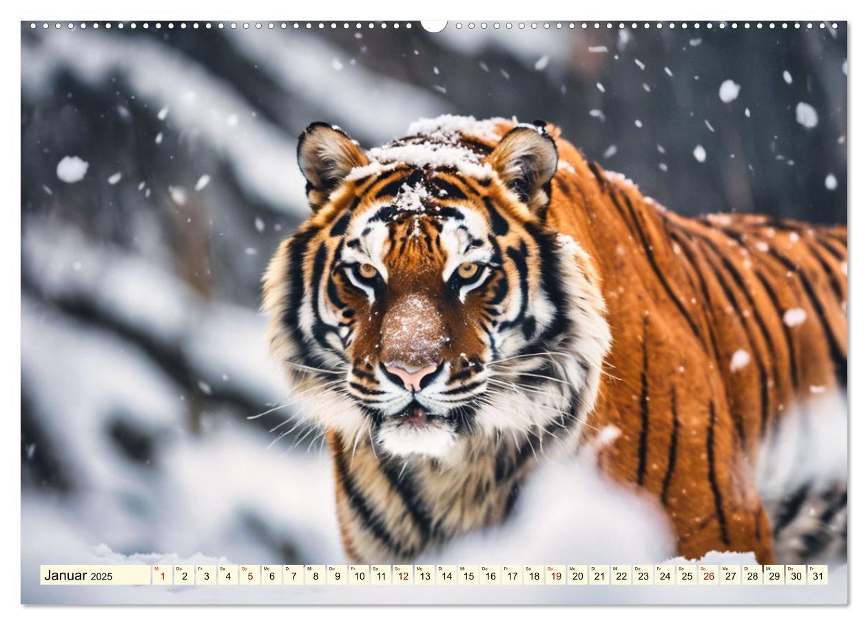 Bild: 9783383814198 | Tiger ganz nah (Wandkalender 2025 DIN A2 quer), CALVENDO...