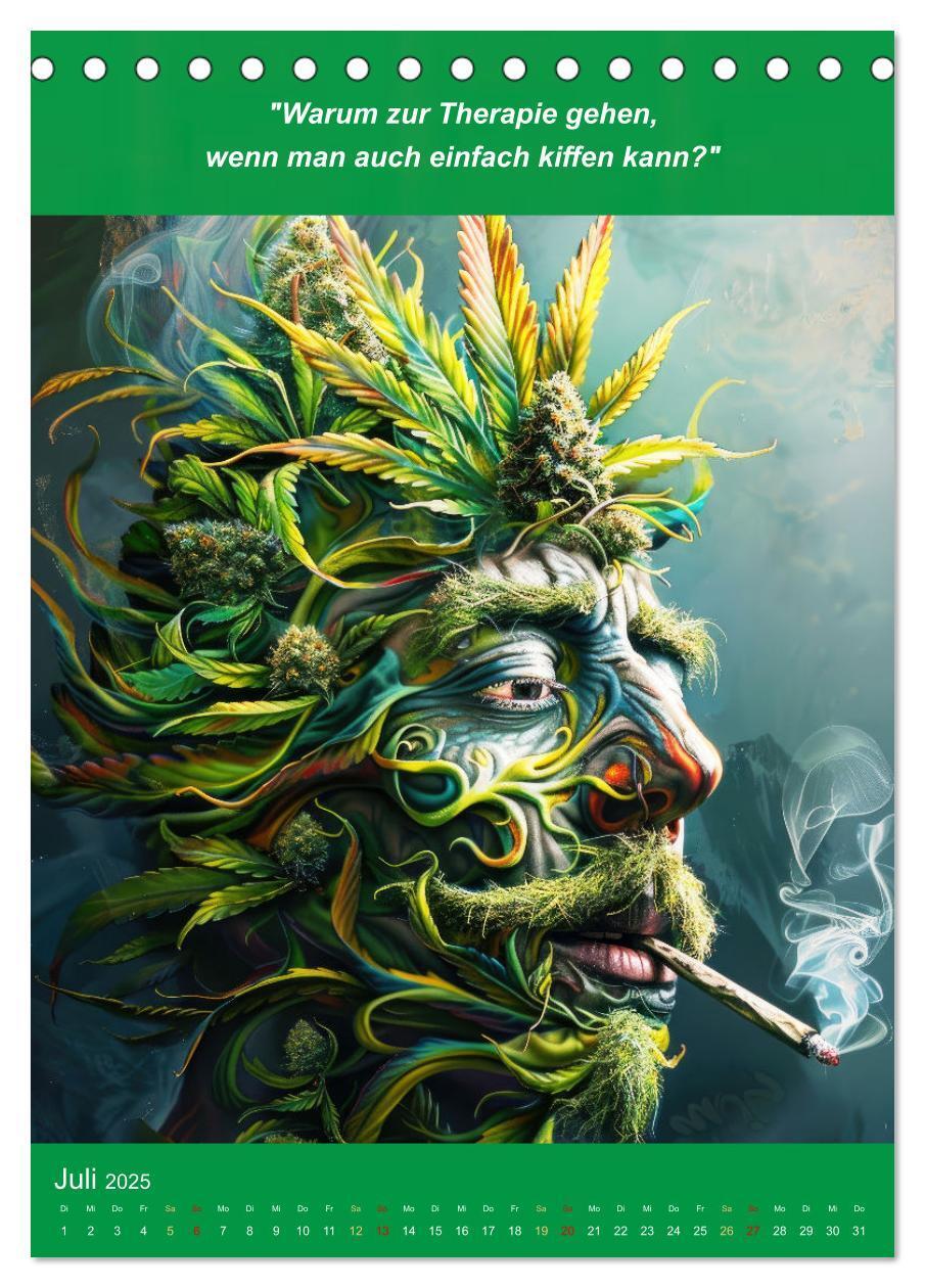 Bild: 9783435697151 | Der humoristische Cannabis Kalender (Tischkalender 2025 DIN A5...