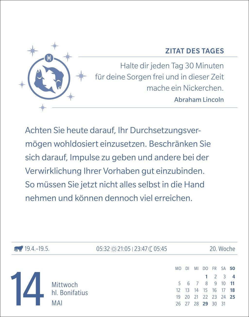 Bild: 9783840033667 | Fische Sternzeichenkalender 2025 - Tagesabreißkalender - Ihr...