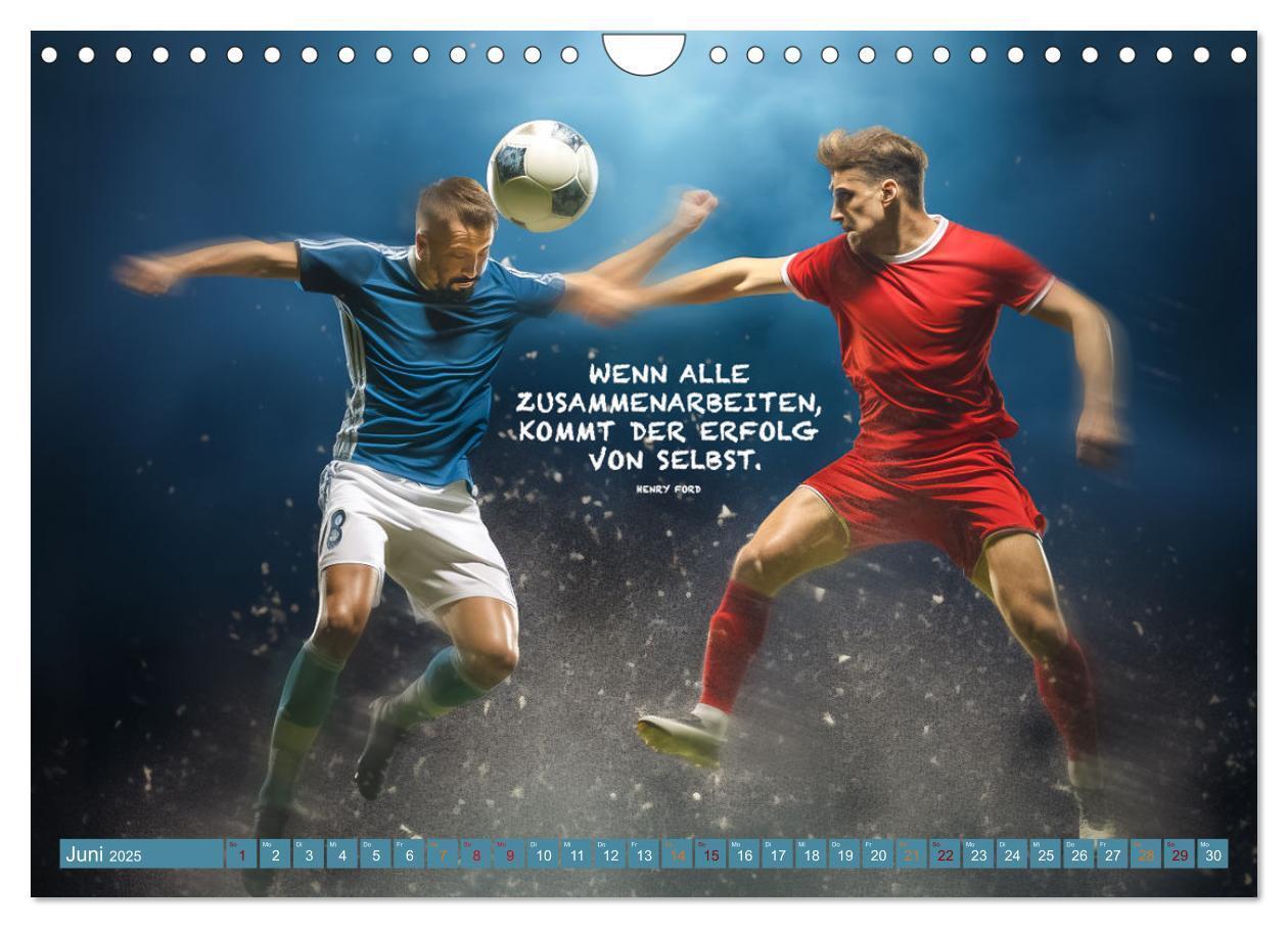 Bild: 9783457160763 | Fußball und tolle Sprüche (Wandkalender 2025 DIN A4 quer), CALVENDO...