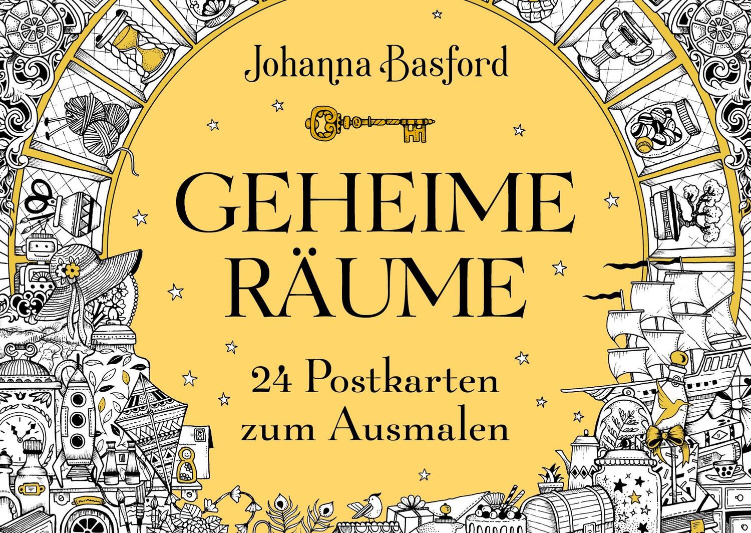 Cover: 9783747405376 | Geheime Räume | 24 Postkarten zum Ausmalen | Johanna Basford | Buch