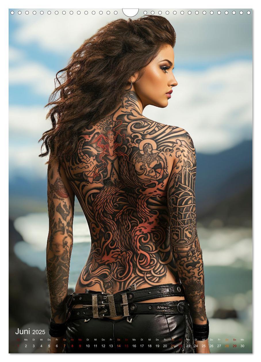 Bild: 9783435860029 | Tattoo Kunst auf der Haut (Wandkalender 2025 DIN A3 hoch), CALVENDO...