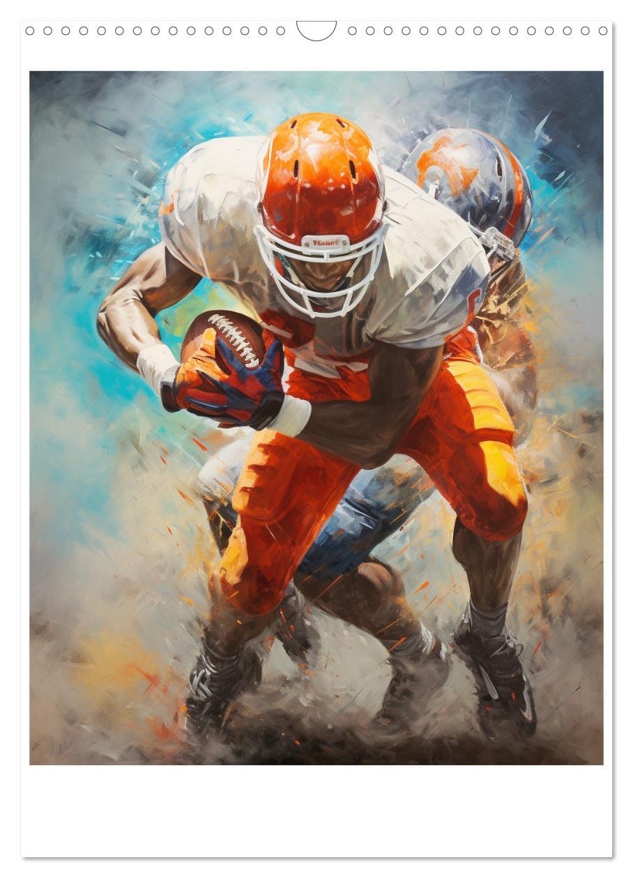 Bild: 9783435863211 | American Football. Paintings (Wandkalender 2025 DIN A3 hoch),...