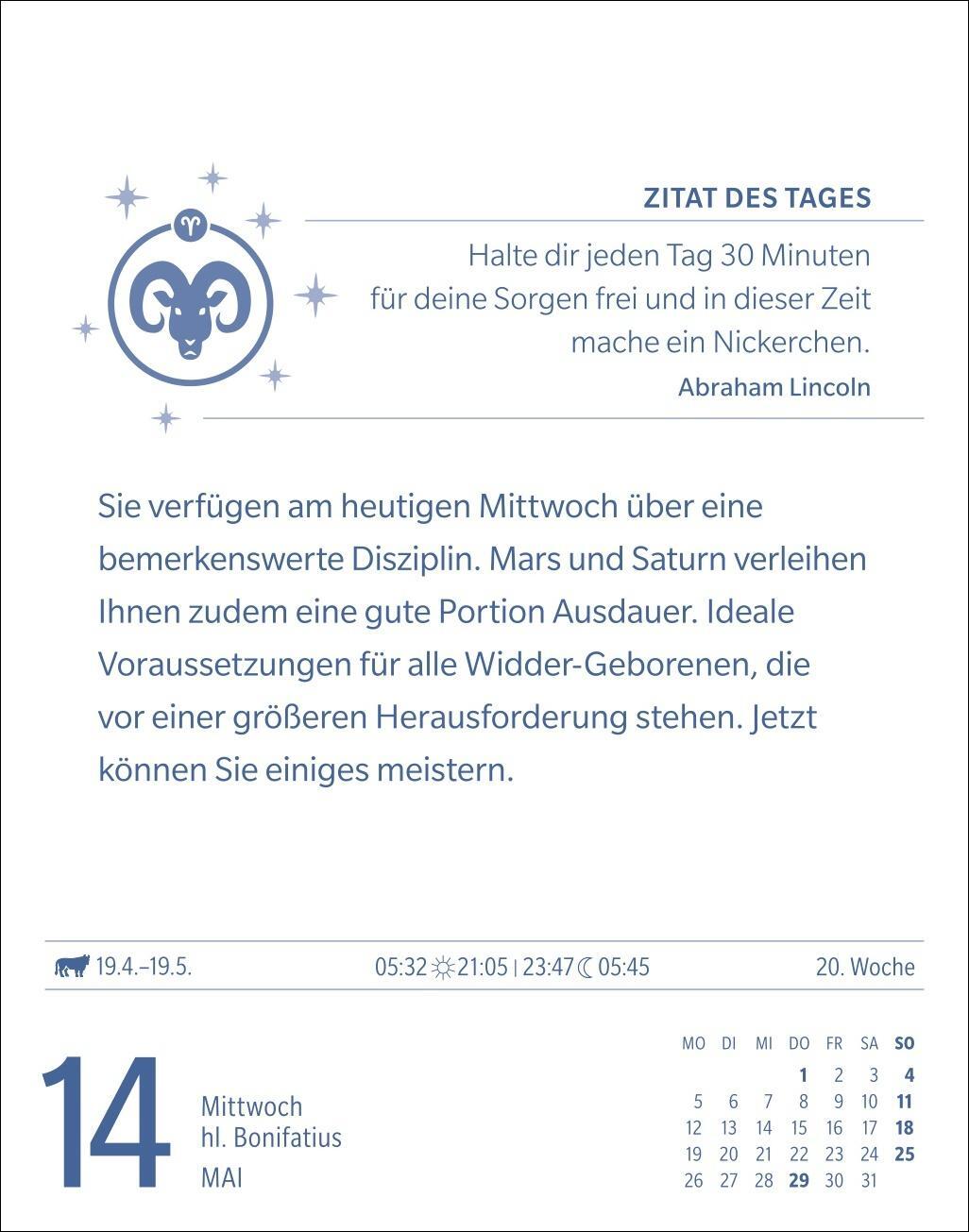 Bild: 9783840033674 | Widder Sternzeichenkalender 2025 - Tagesabreißkalender - Ihr...