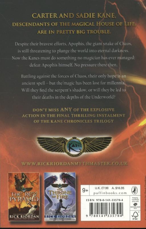 Rückseite: 9780141335704 | The Kane Chronicles: The Serpent's Shadow | Rick Riordan | Taschenbuch