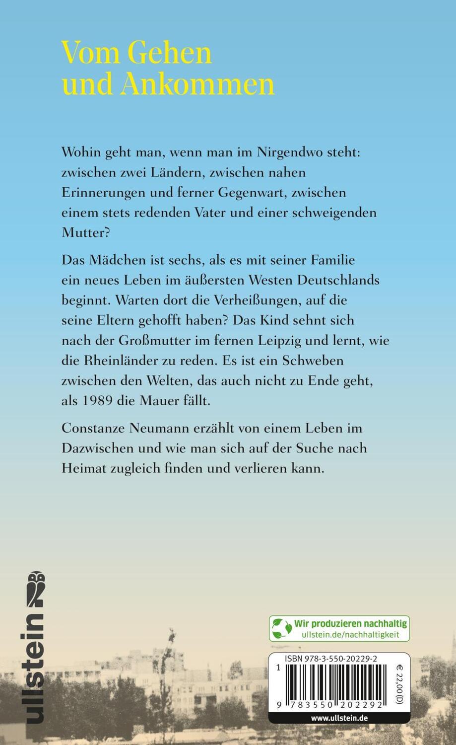 Rückseite: 9783550202292 | Das Jahr ohne Sommer | Constanze Neumann | Buch | 192 S. | Deutsch