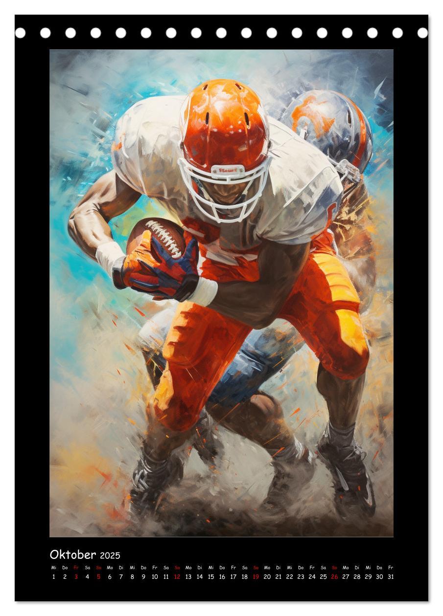 Bild: 9783435864256 | American Football. Paintings (Tischkalender 2025 DIN A5 hoch),...