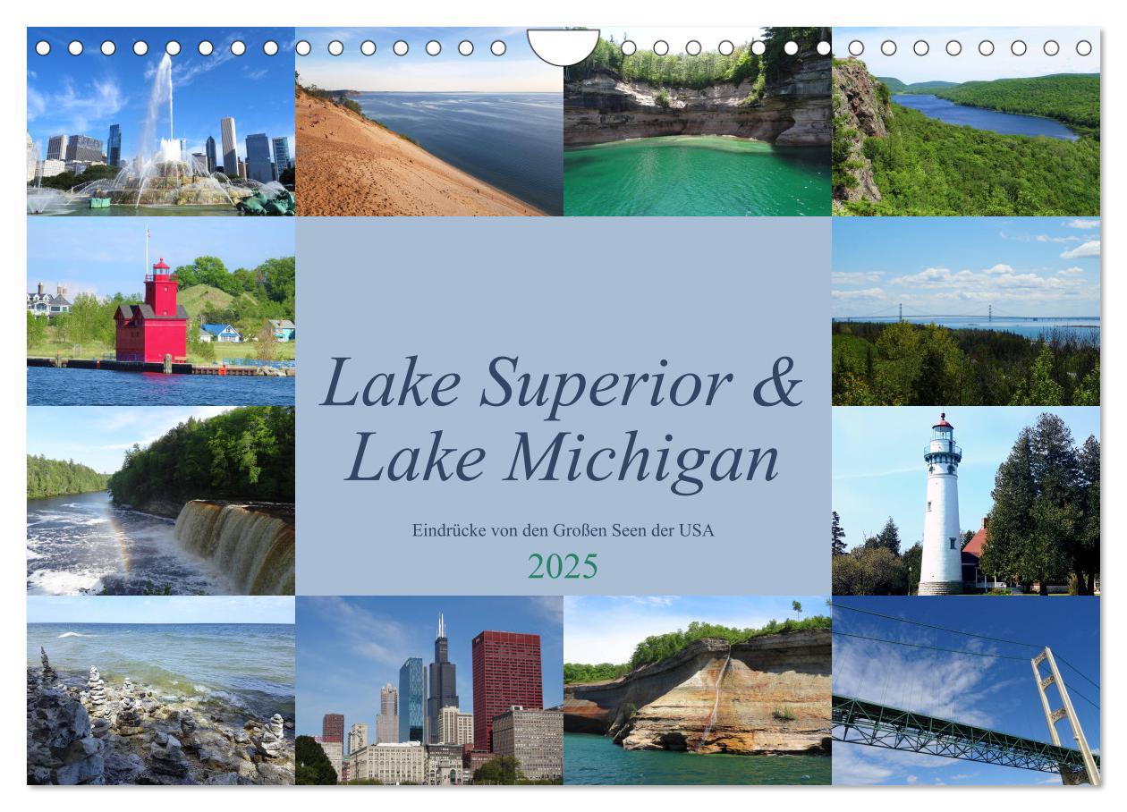 Cover: 9783435217366 | Lake Superior &amp; Lake Michigan (Wandkalender 2025 DIN A4 quer),...