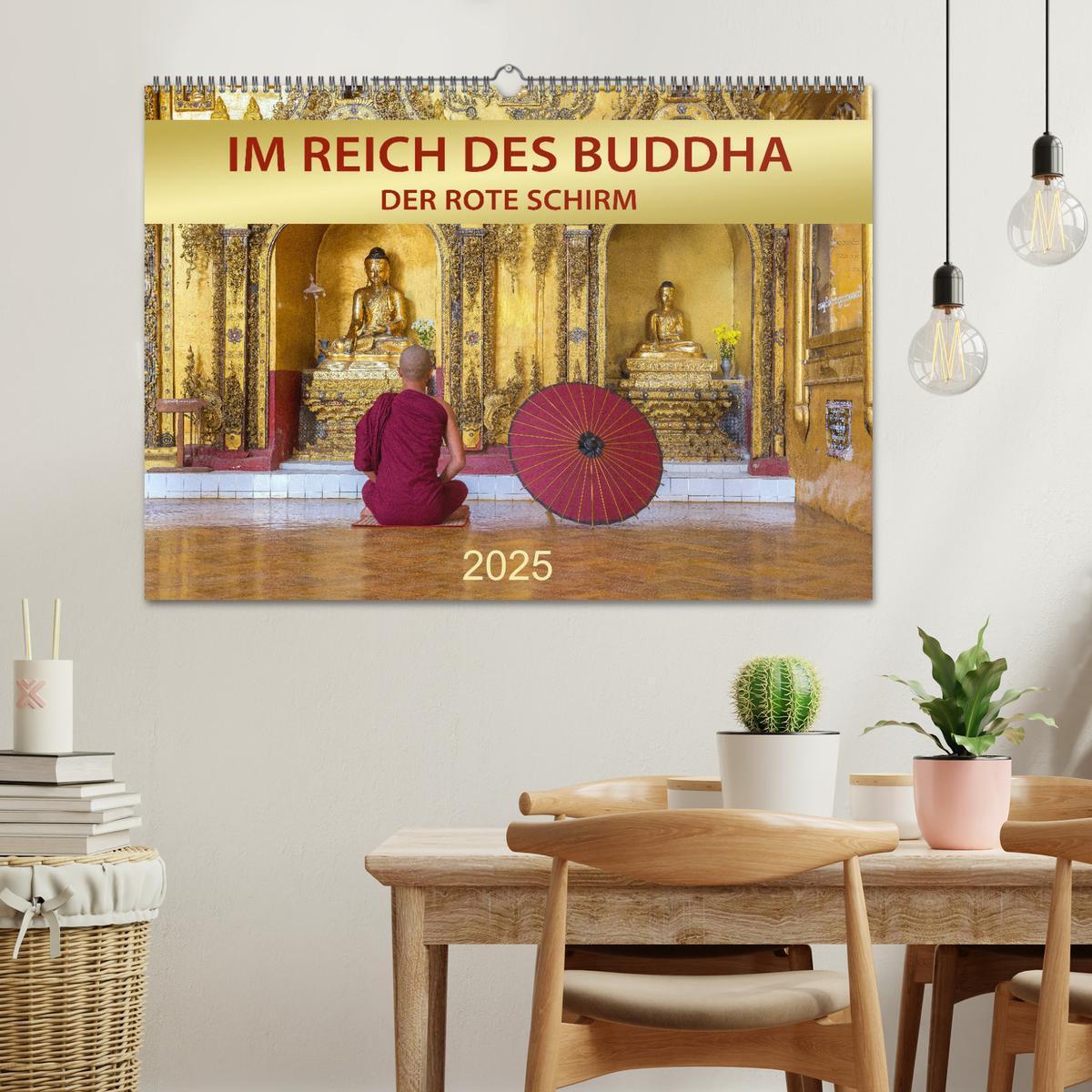 Bild: 9783435077991 | IM REICH DES BUDDHA - DER ROTE SCHIRM (Wandkalender 2025 DIN A2...