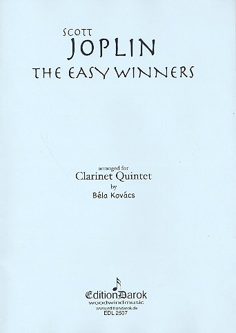 Cover: 9990051839456 | The easy Winners: for 4 clarinets and bass clarinets score and parts