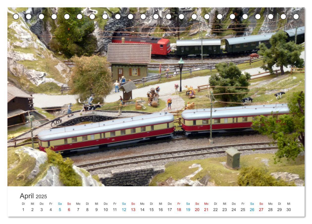 Bild: 9783383761454 | Bahn-Nostalgie im Modell (Tischkalender 2025 DIN A5 quer), CALVENDO...