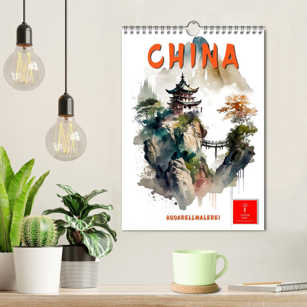 Bild: 9783435880072 | China - Aquarellmalerei (Wandkalender 2025 DIN A4 hoch), CALVENDO...