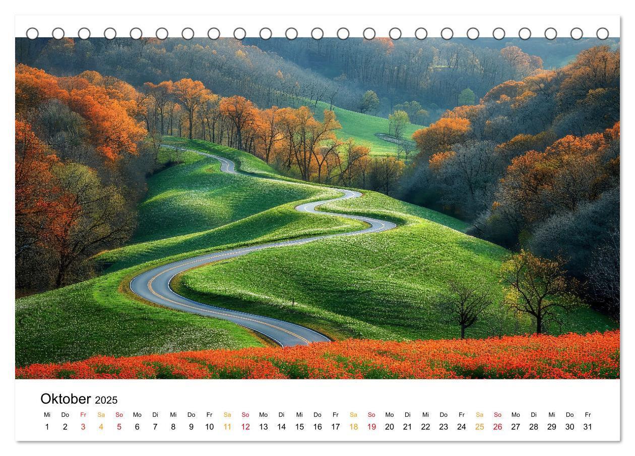 Bild: 9783383827754 | Straßen und Wege (Tischkalender 2025 DIN A5 quer), CALVENDO...