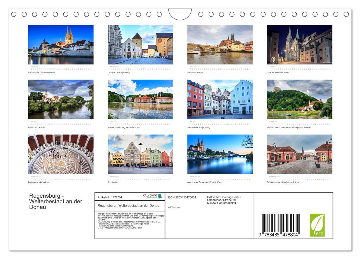 Bild: 9783435478804 | Regensburg - Welterbestadt an der Donau (Wandkalender 2025 DIN A4...