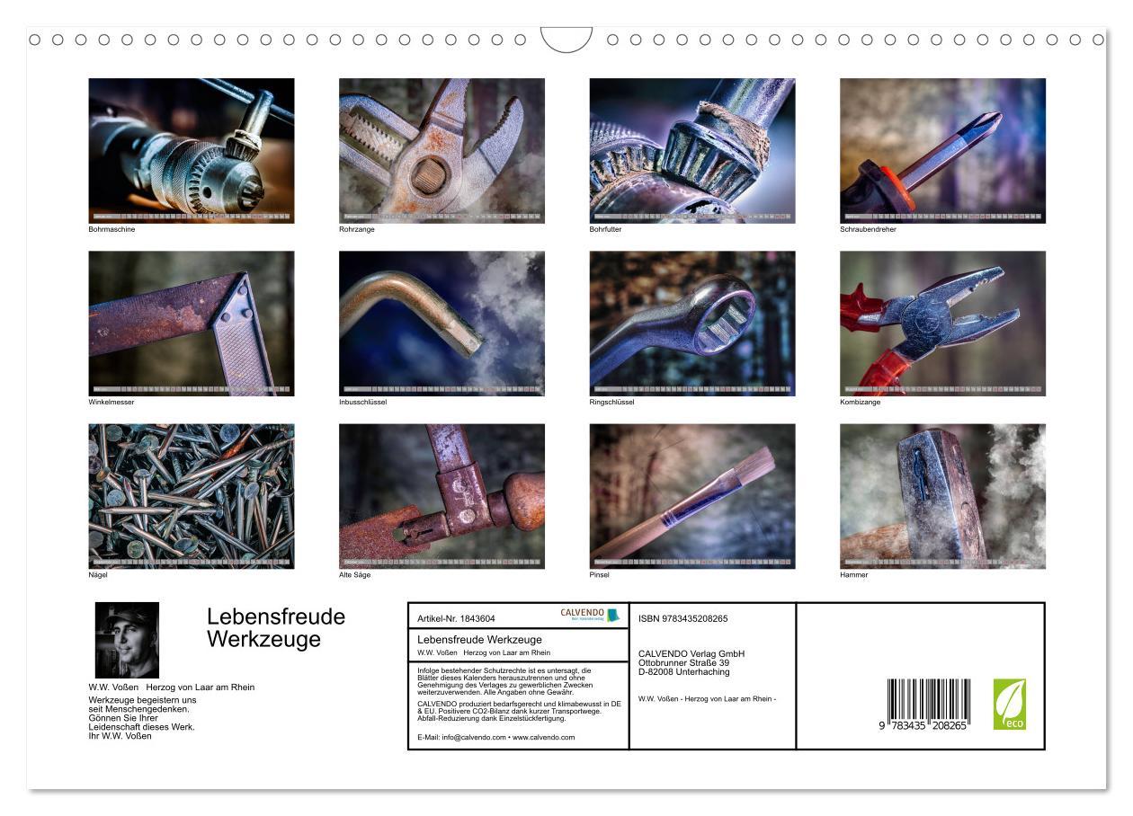 Bild: 9783435208265 | Lebensfreude Werkzeuge (Wandkalender 2025 DIN A3 quer), CALVENDO...